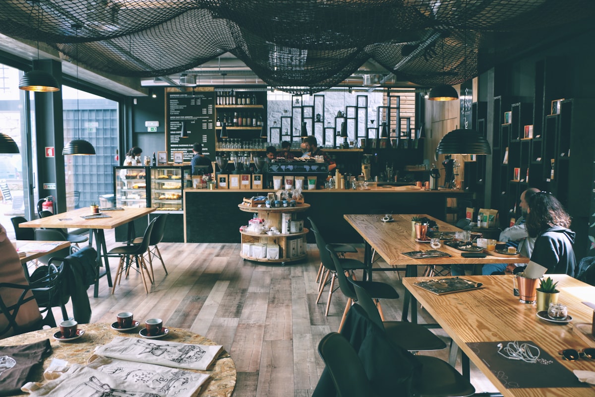 Barista crafting a coffee